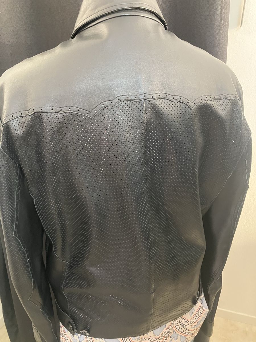 Versace Jacken: Lederjacke Gianni Versace perforiert schwarz Grösse L – Neu (gemäss Beschreibung) aus Muralto von jac_hkz5 9
