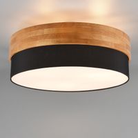 Deckenleuchte, Rund, Schwarz, 50 cm Ø