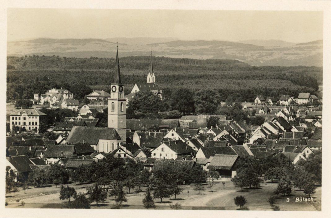 Cartoline postali: Bülach  ZH      mit Bahnstempel      um 1930 – Usato da Brig venduto da Valcards54