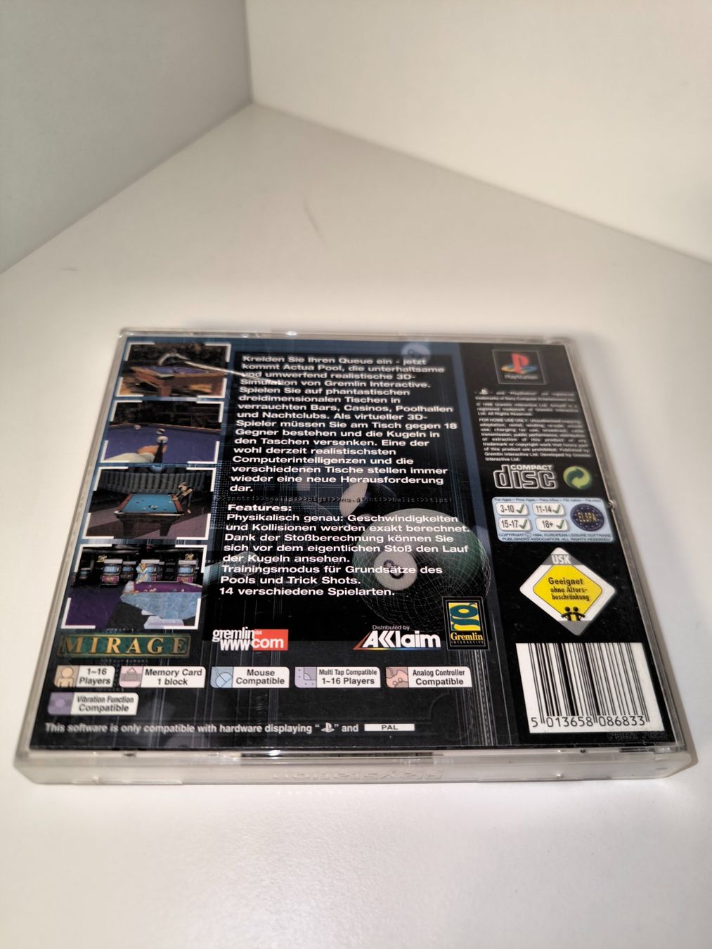 Sony Spiele: actua pool - Playstation 1 – Gebraucht aus Dulliken von Sefty 1