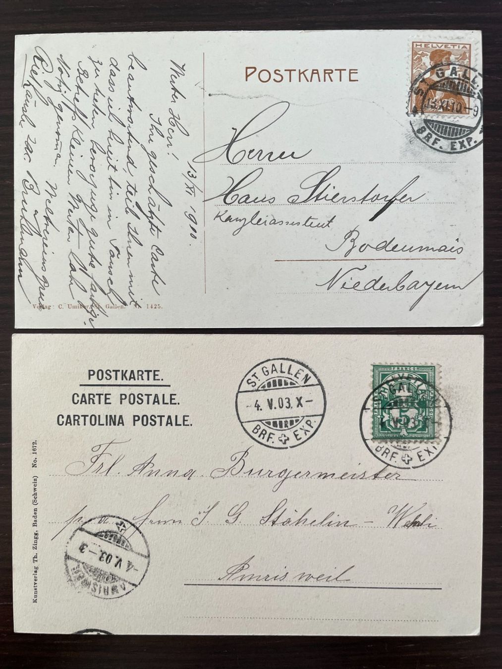 Cartes postales: ST. GALLEN und seine Kirchen, 11 Ansichtskarten – D'occasion à Wald ZH par TLILEF 4