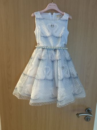 Monnalisa Kleid, Gr. 116, Top Zustand, Sommer, Schwanen 🦢