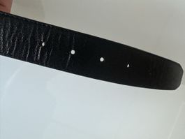Pierre Cardin Schwarzer Ledergürtel, Länge 110cm