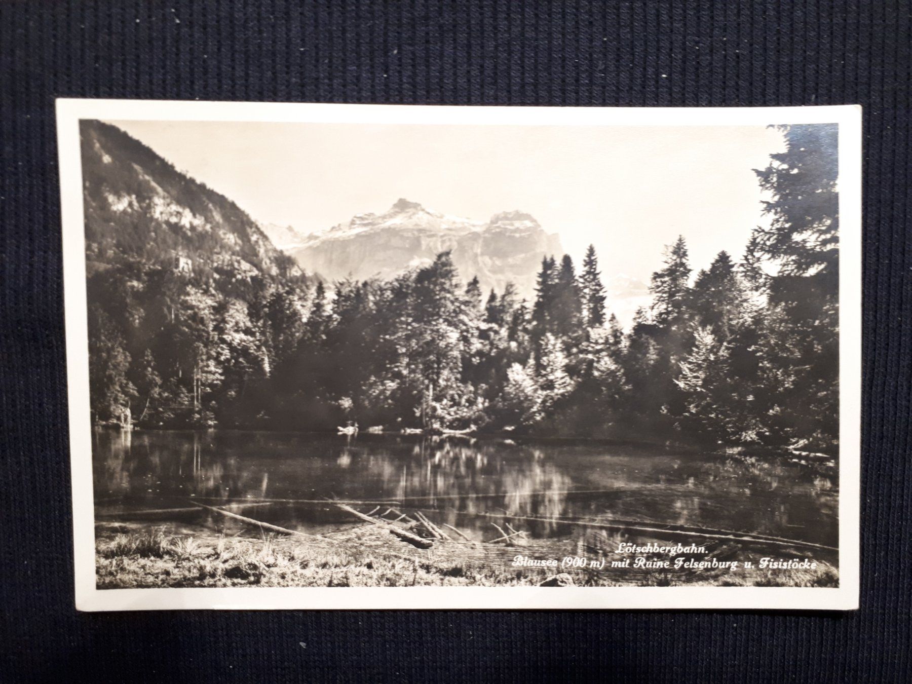 Cartoline postali: LOTSCHBERHBAHN - BLAUENSEE 1929 – Usato da Ponto Valentino venduto da giorgia06