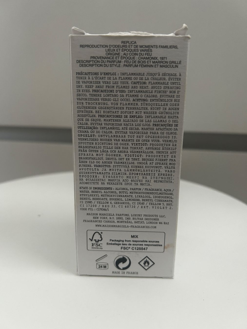 Maison Margiela Profumi & Eau de Toilette: Maison margiela replica by the fireplace – Usato da Luzern venduto da roc_p5tc 1