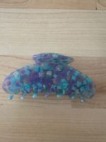 Haarklammer Tara Style lila/blau gemustert neu