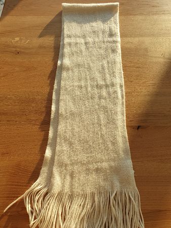 Glitzer Schal beige für Herbst Winter