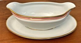 Saucière Langenthal Porzellan weiss mit Dekor Art Deco 1935