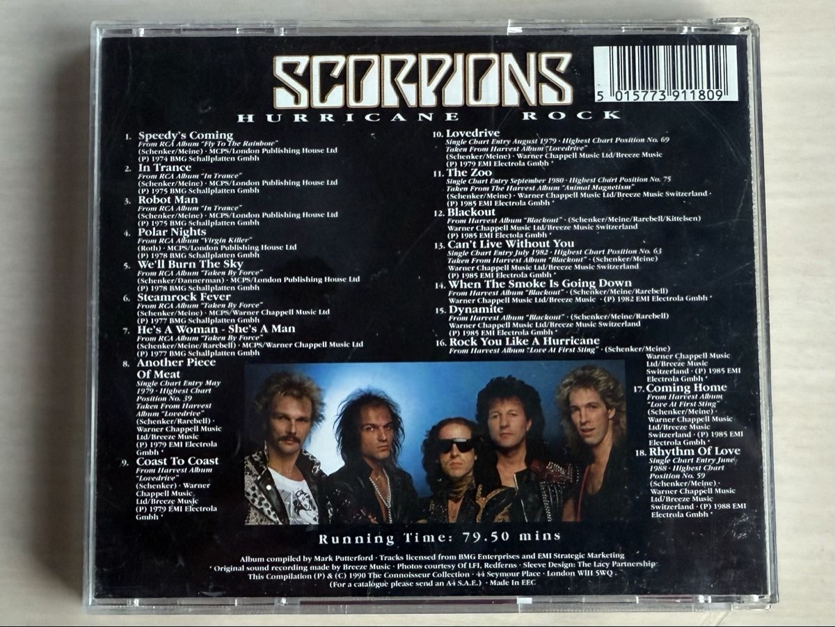 CD: Scorpions - Hurricane Rock CD – Usato da Oberried Brienz venduto da Chyara 1