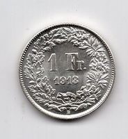 (2525) CH, 1 Franken 1913, top, stgl