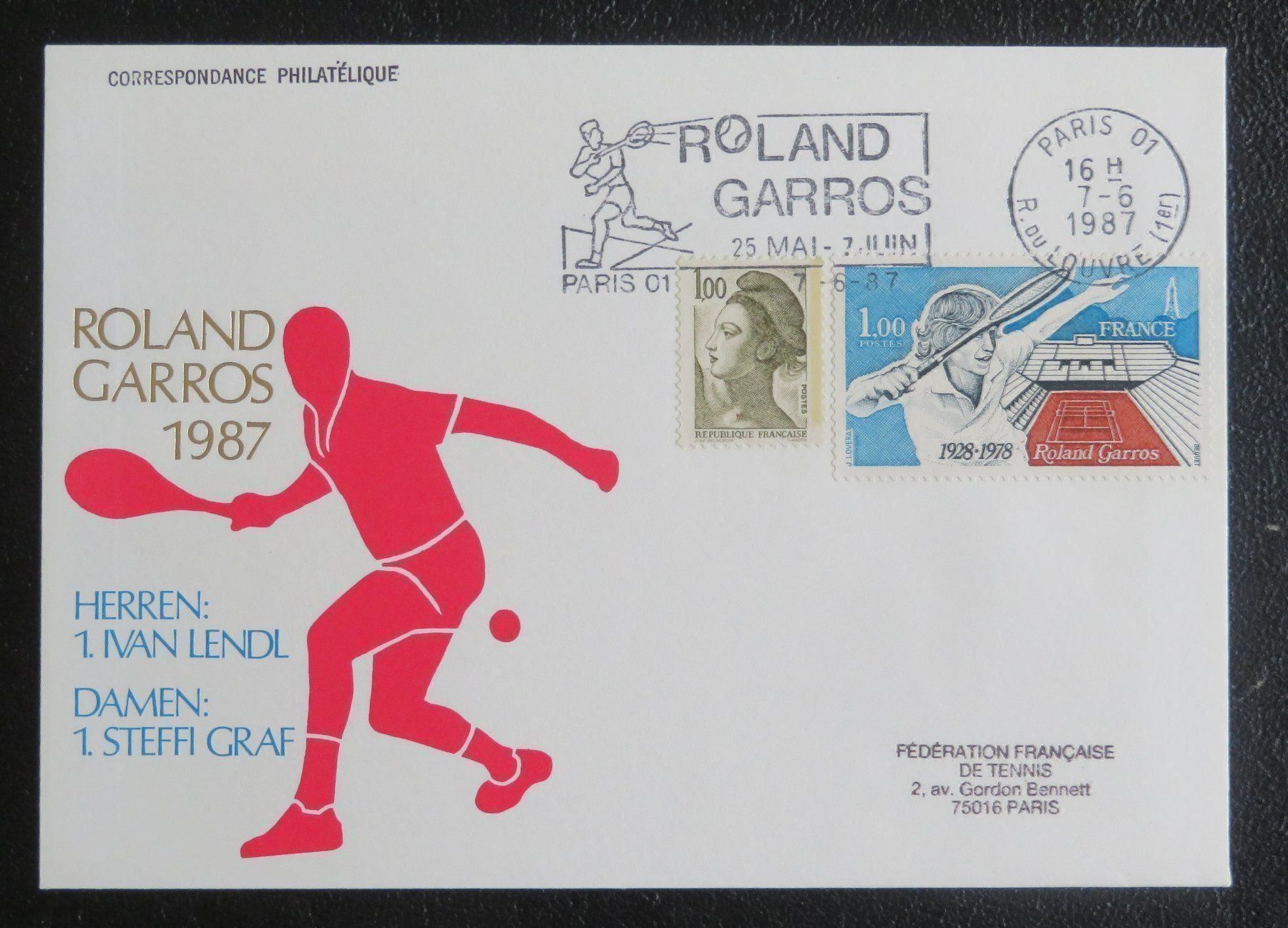 Tutti i francobolli: Ersttagsbrief Roland-Garros 87 – Nuovo (secondo la descrizione) da Lachen SZ venduto da peace0