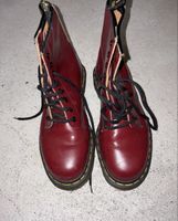 Stiefel Dr. Martens rot Leder Grösse 39 getragen