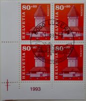1993 Viererblock ET 7.9.93 Zugunsten der Kapellbrücke Luzern