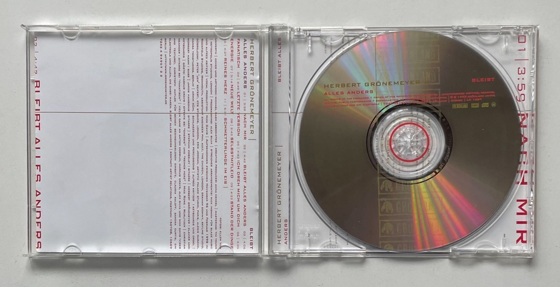 CD: Herbert Grönemeyer / Bleibt Alles Anders – Usato da Näfels venduto da rottabi 2
