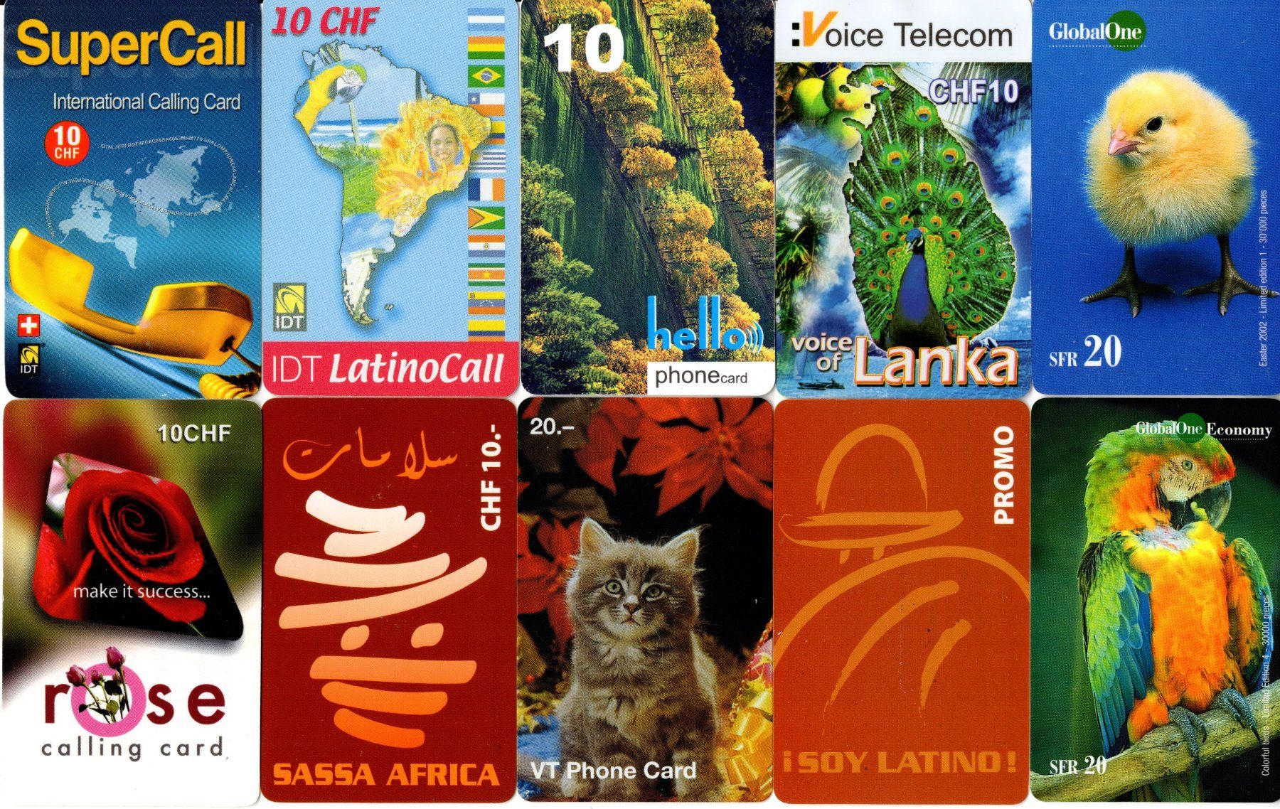 Telefon- & Taxkarten: SCHWEIZ - Lot mit 10 Prepaid Telefonkarten – Gebraucht aus Eglisau von Chperfins
