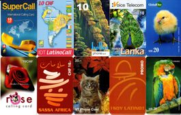 SCHWEIZ - Lot mit 10 Prepaid Telefonkarten