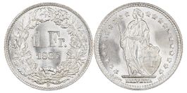 1 Franken von 1937 (Stempelglanz)