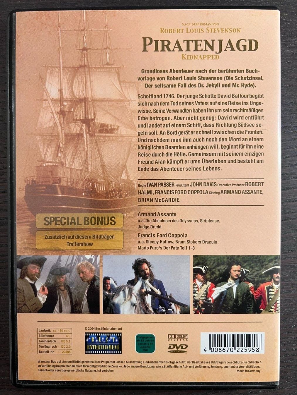 Tutti i DVDs: Piratenjagd - Kidnapped – Usato da Zürich venduto da FilmFreunde 1