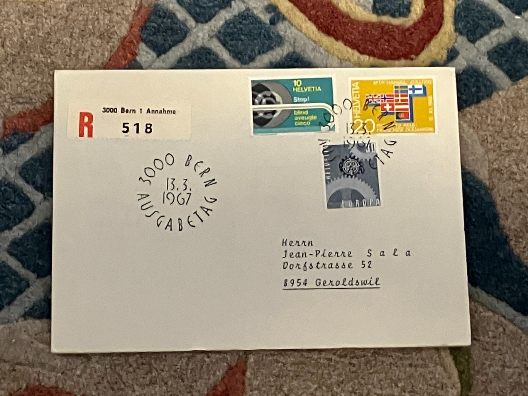 Tutti i francobolli: CH FDC  Einschreiben 1967 – Usato da Koblenz venduto da Markenhimmel