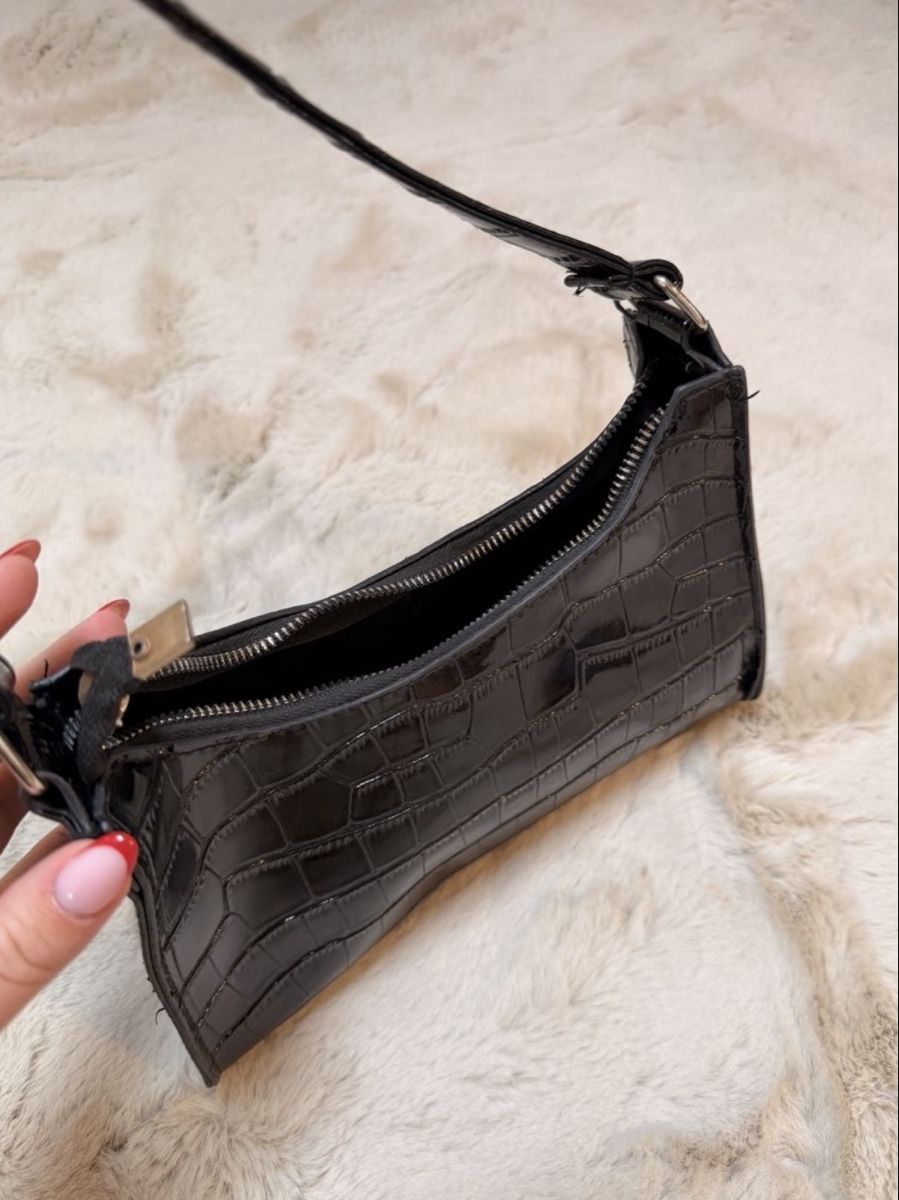 Borse da donna: Handtasche schwarz Kroko-Optik Damen – Usato da Sempach venduto da ljnaelena 1