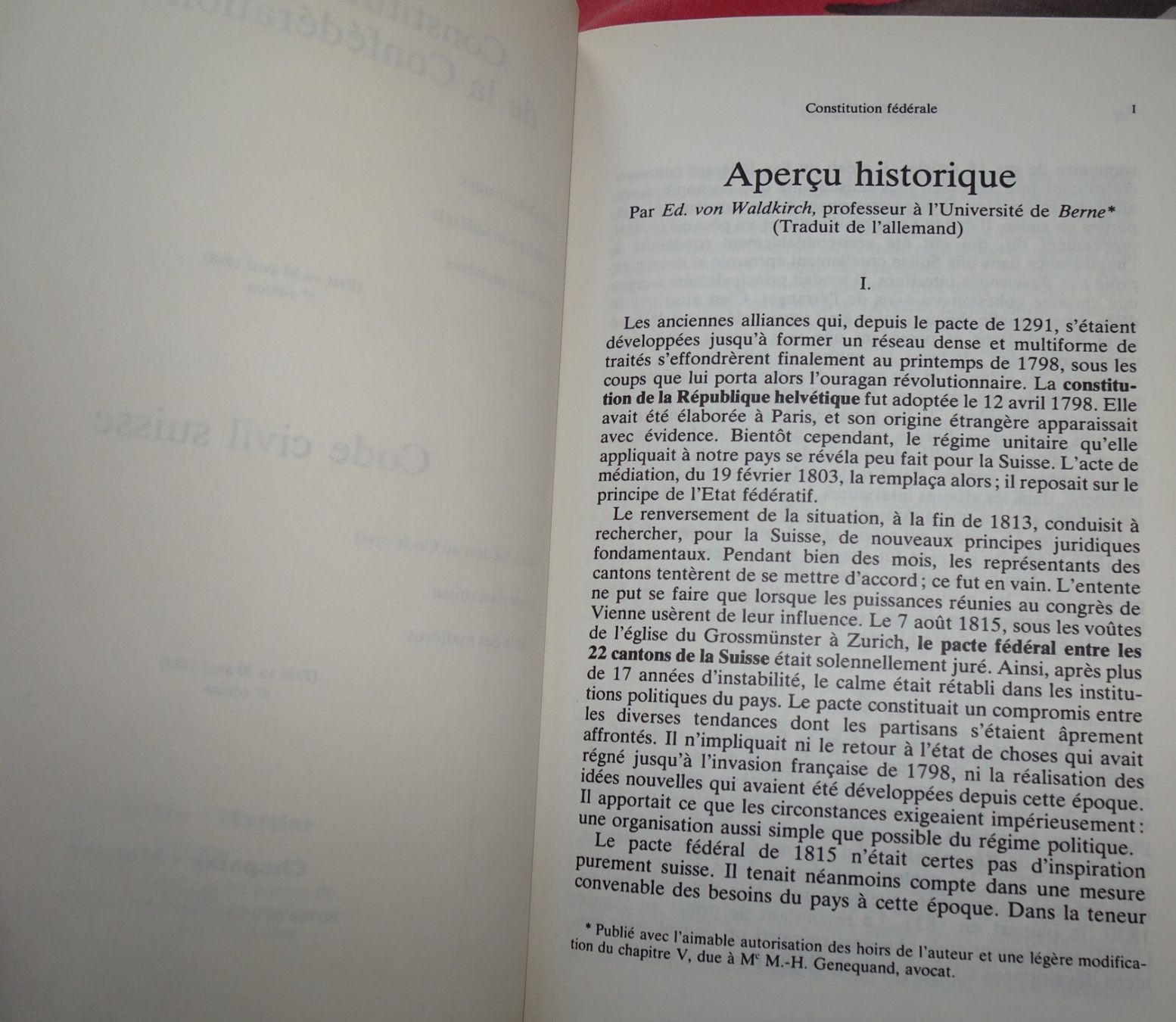 Libri: Code Civil Suisse et Code des Obligations – Nuovo (secondo la descrizione) da Châtelaine venduto da fil_7lqg 7