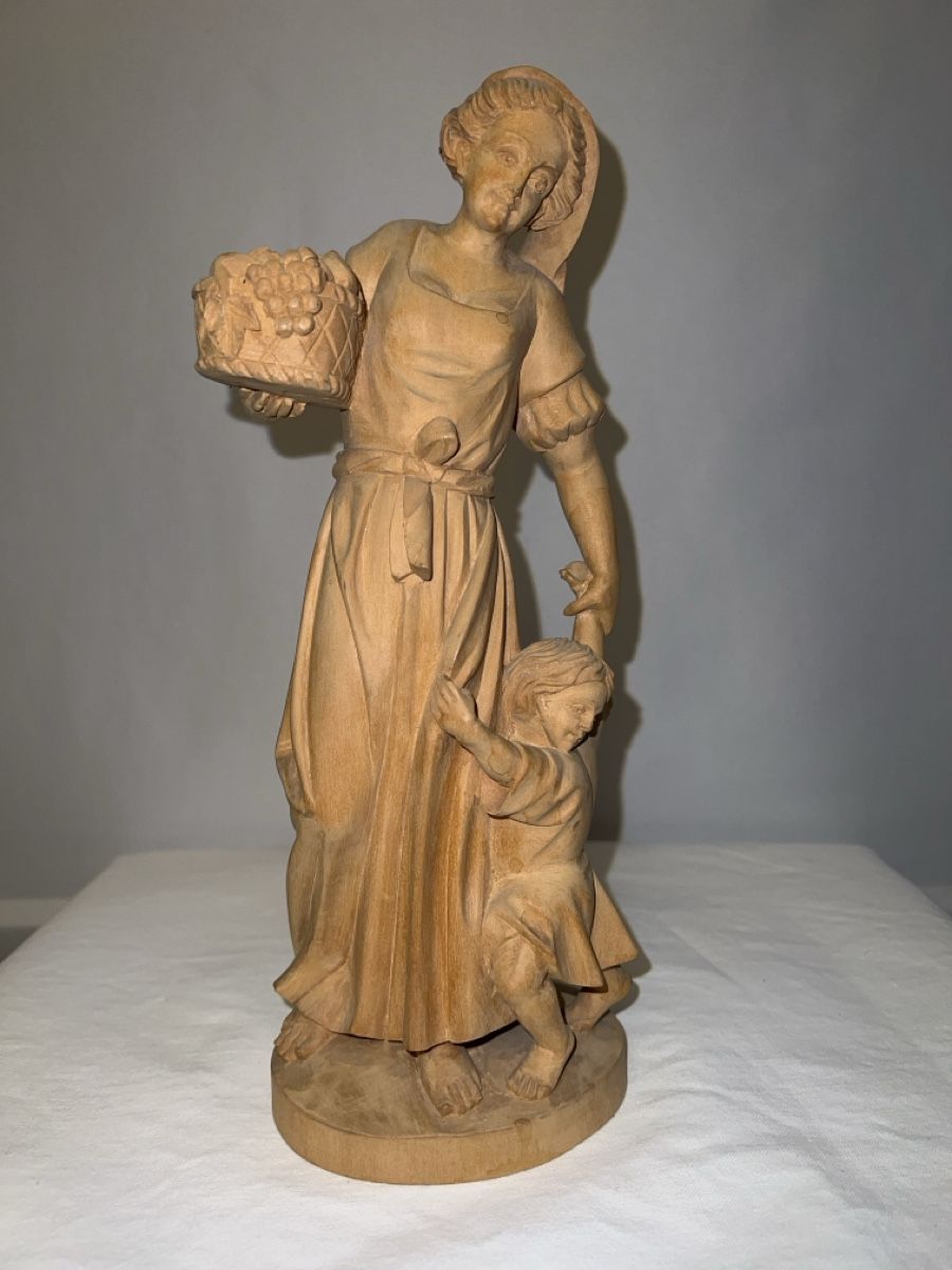 Sculture & Statue: Holzskulptur "Mutter mit Kind", Schnitzerei – Usato da Reinach BL venduto da Dahoo 3