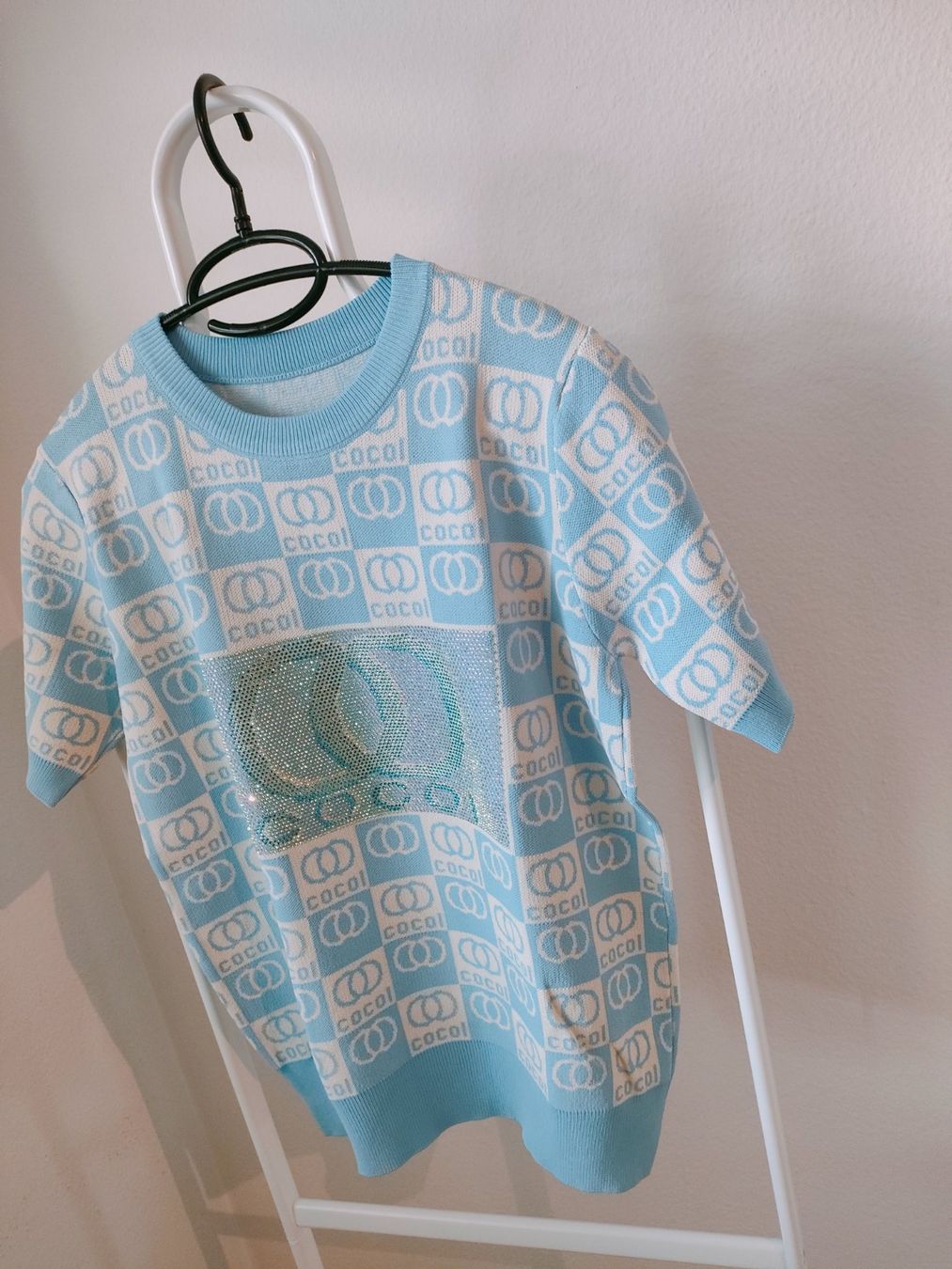 T-shirt: Modisches T-Shirt in hellblau mit Muster – Nuovo (secondo la descrizione) da Dietikon venduto da MJ_Sporting 4