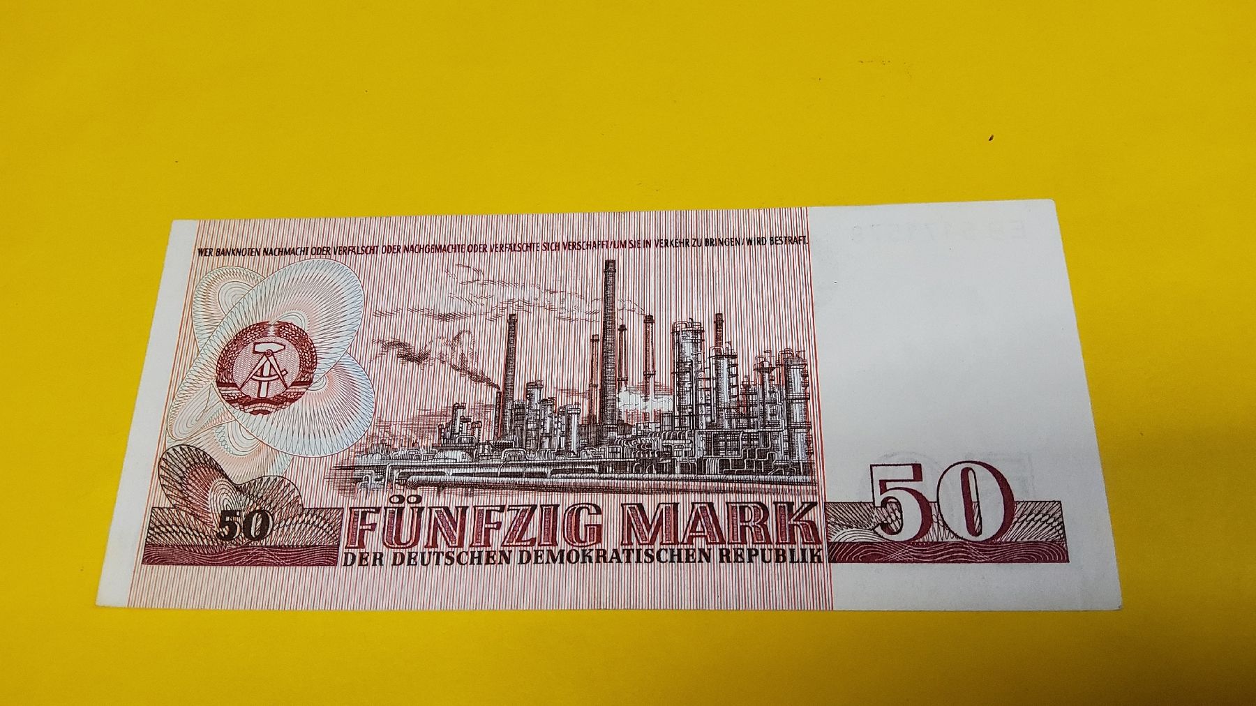 Banconote: 50 Mark DDR 1971 Banknote  – Nuovo e nell'imballaggio originale da Herisau venduto da Nluanalucas 1