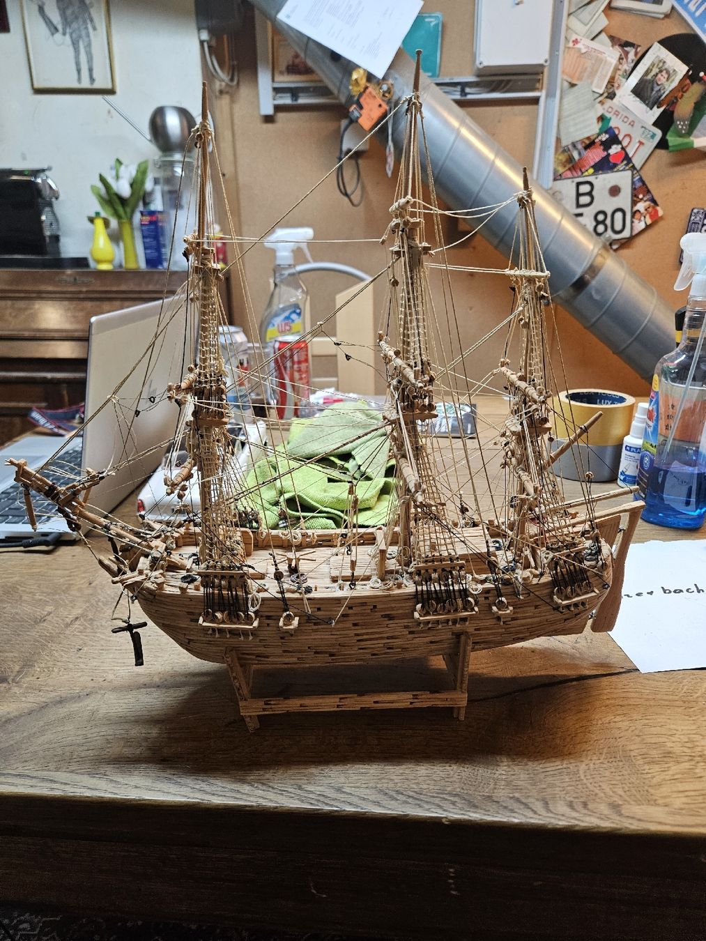 Modellbausätze & Standmodelle: Grosssegler Schiffsmodell Holz Handarbeit (S) – Gebraucht aus Rorschach von TimelessTrading