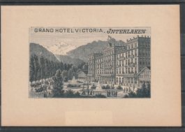Xilographie Interlaken Hotel Victoria
