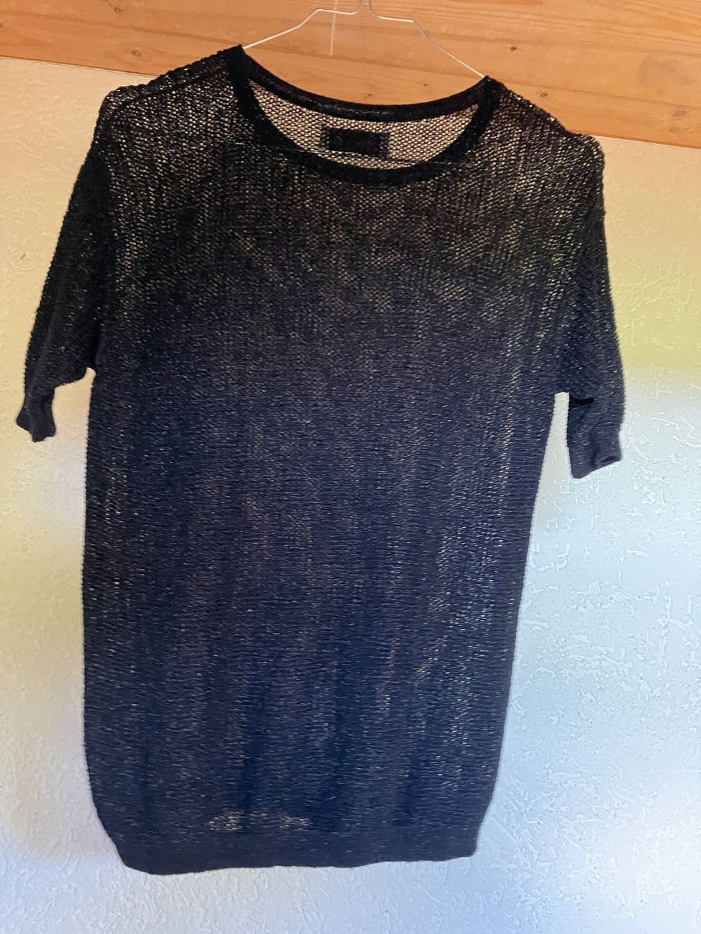 Falconeri Top: Falconeri - pull manches courtes noir effet métallisé – Usato da Vich venduto da SophieCo 3