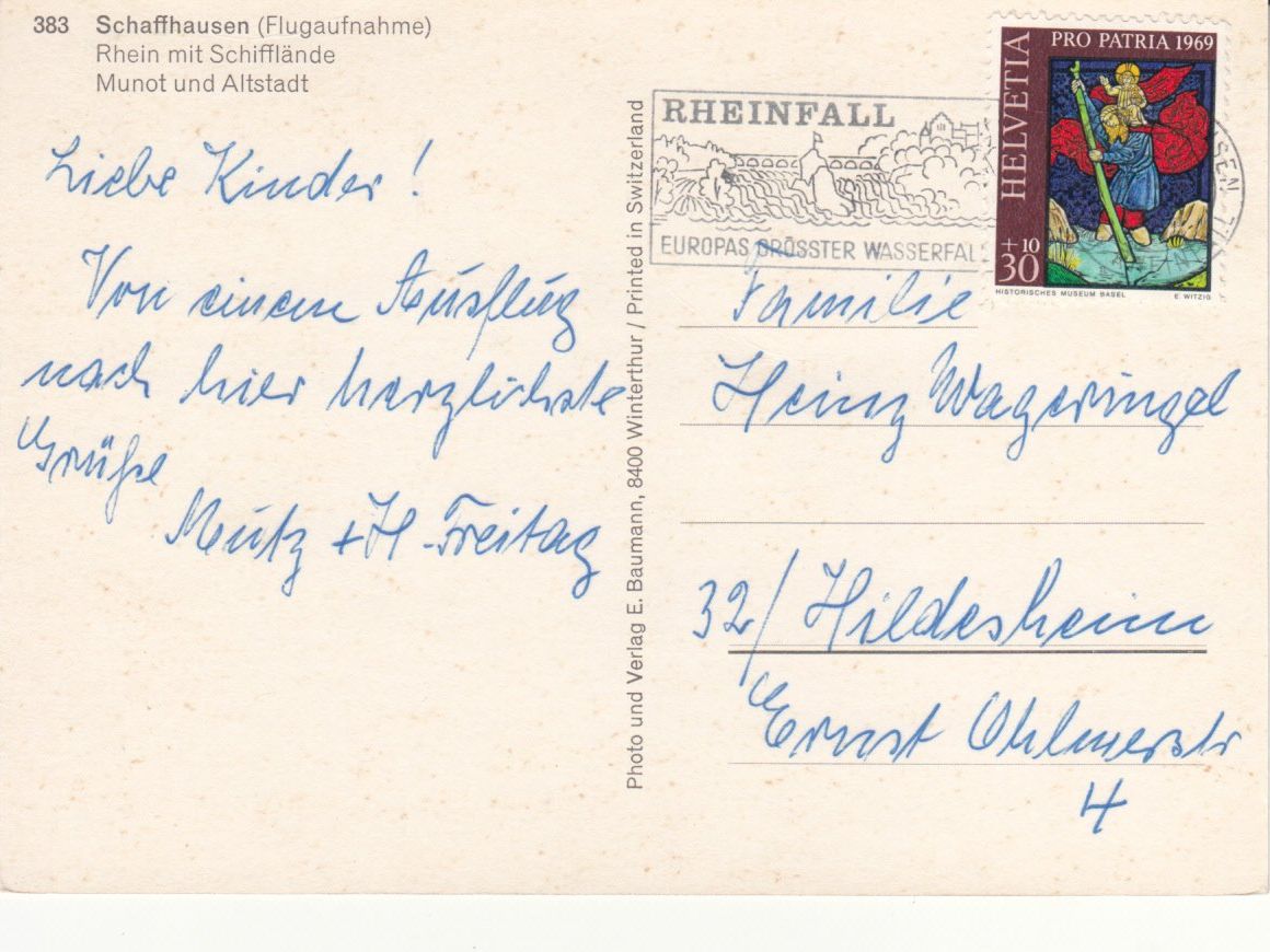 Cartes postales: Schaffhausen Flugaufnahme 1969 – D'occasion à Bürglen TG par StampGraf 1