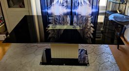 Moderner Esstisch aus schwarzem Glas (180x80 cm) – Wegen Umz