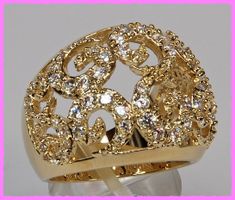 Grosser Ring in aussergewöhnlichem Design 18K Vergoldet