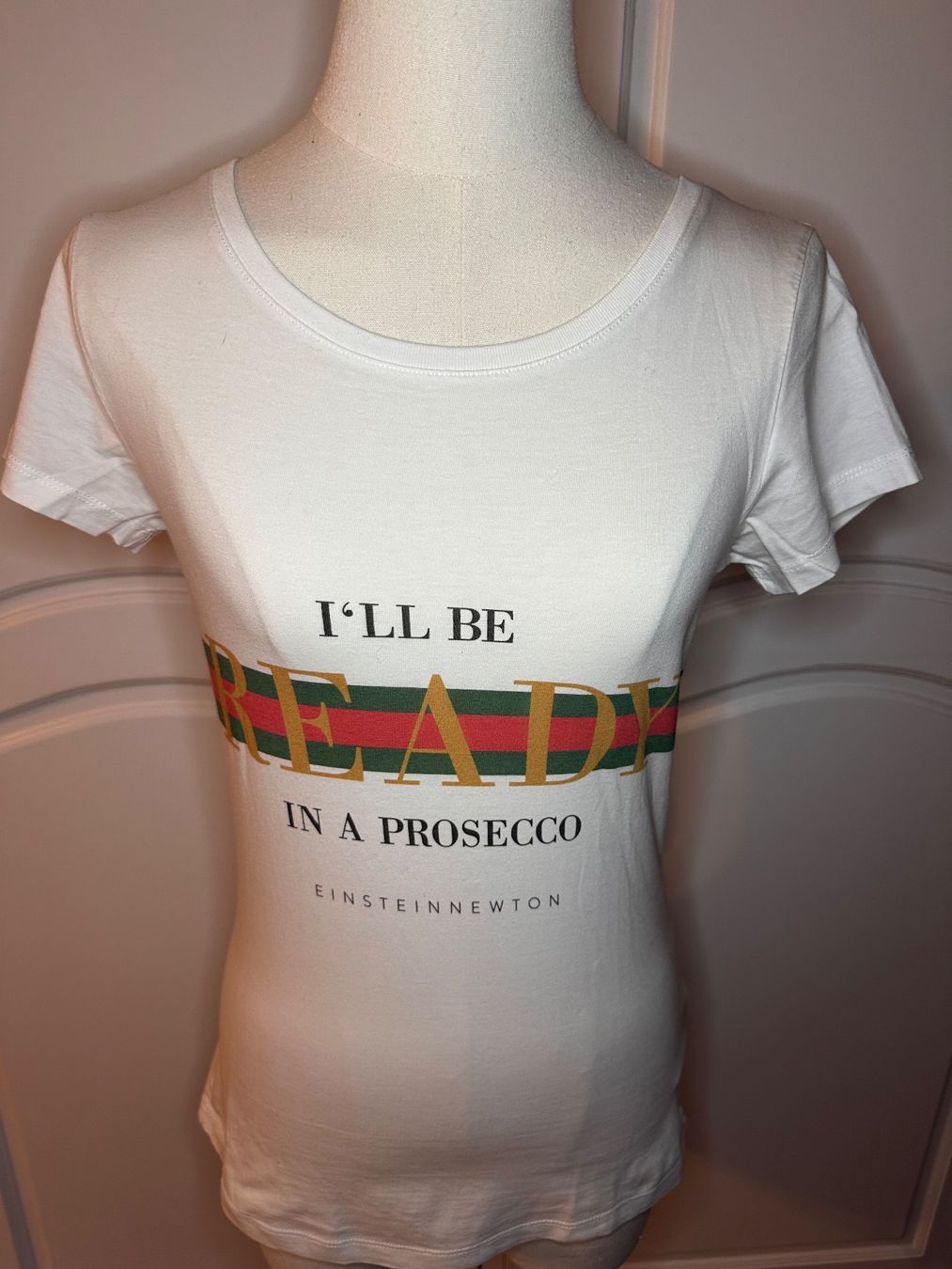 T-shirt: Einstein&Newton shirt s Prosecco – Usato da Pfaffhausen venduto da Klaras_second_hand