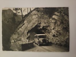 AK Postauto Fiesch-Binn Twingischlucht 1954 Saurer R5F