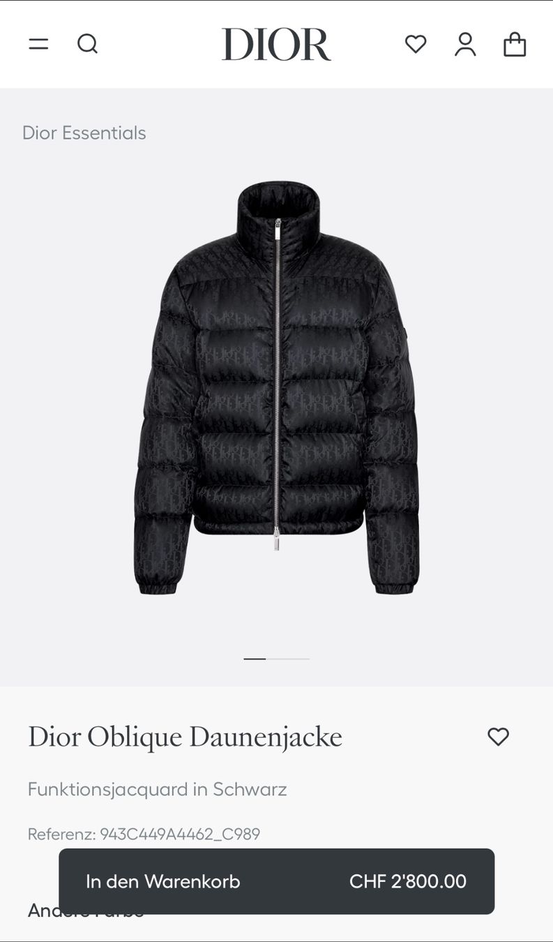 Dior Jacken: Dior Oblique Daunenjacke, Grösse 50 – Gebraucht aus Kleindöttingen von Kimbo93 1