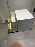 Meuble tiroirs blanc et vert 2 tiroirs occasion