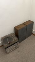 Vintage AKAI Stereoanlage mit Plattenspieler & 2 Lautspreche