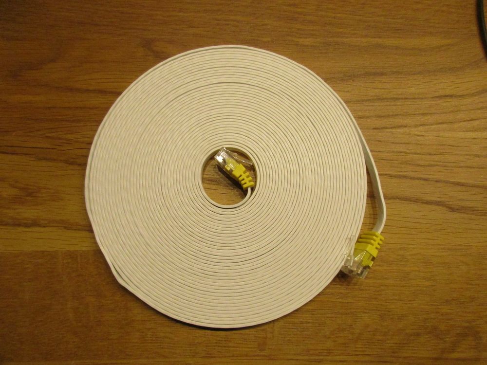 Ethernet Kabel 10 Meter flach (Neu (gemäss Beschreibung)) in Gossau ZH ...