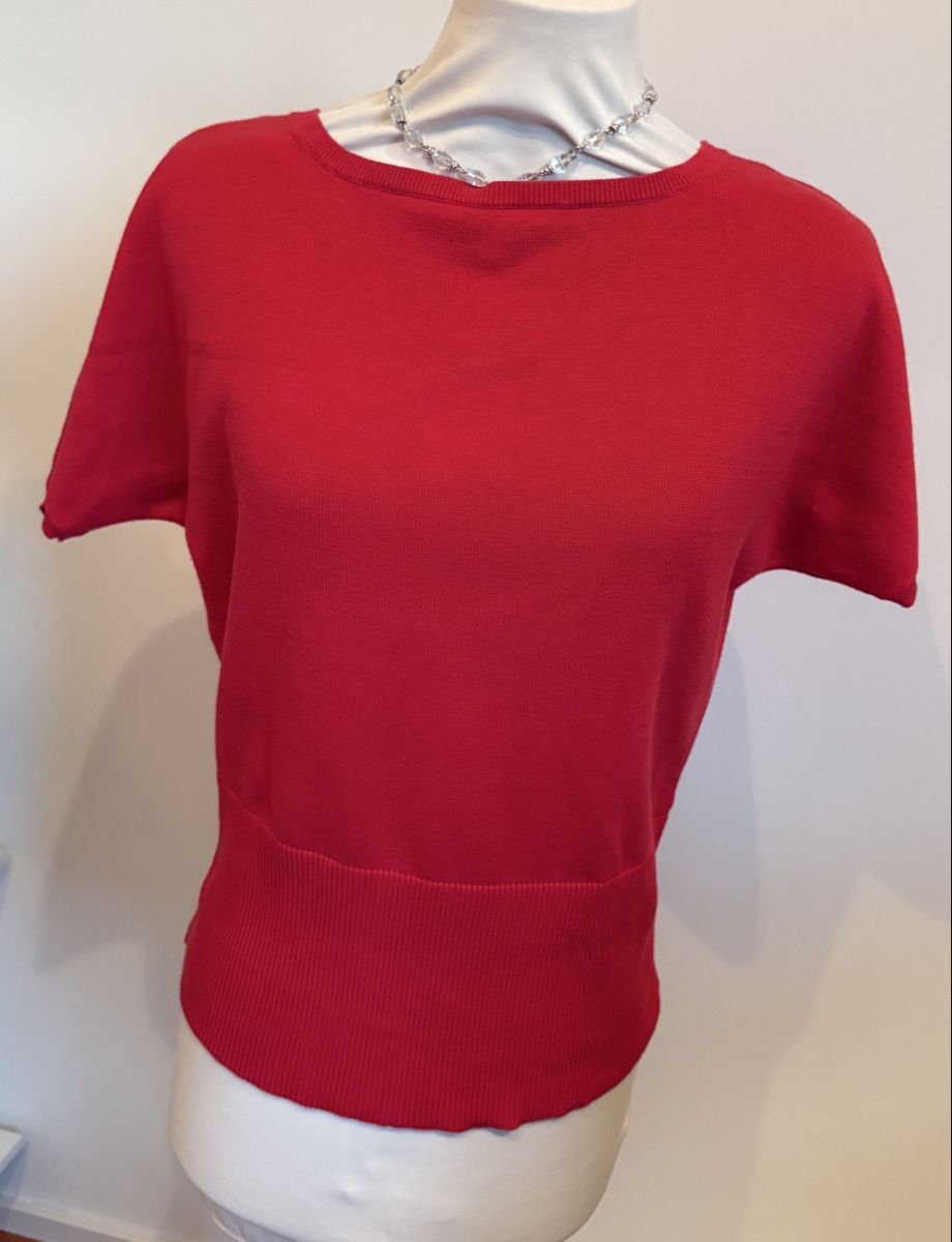 Maglioni & Felpe: ALEX & CO Schicker Damen Kurzarm Strick Pullover Rot M Gr 38 – Usato da Rheinfelden venduto da nad_6hrl