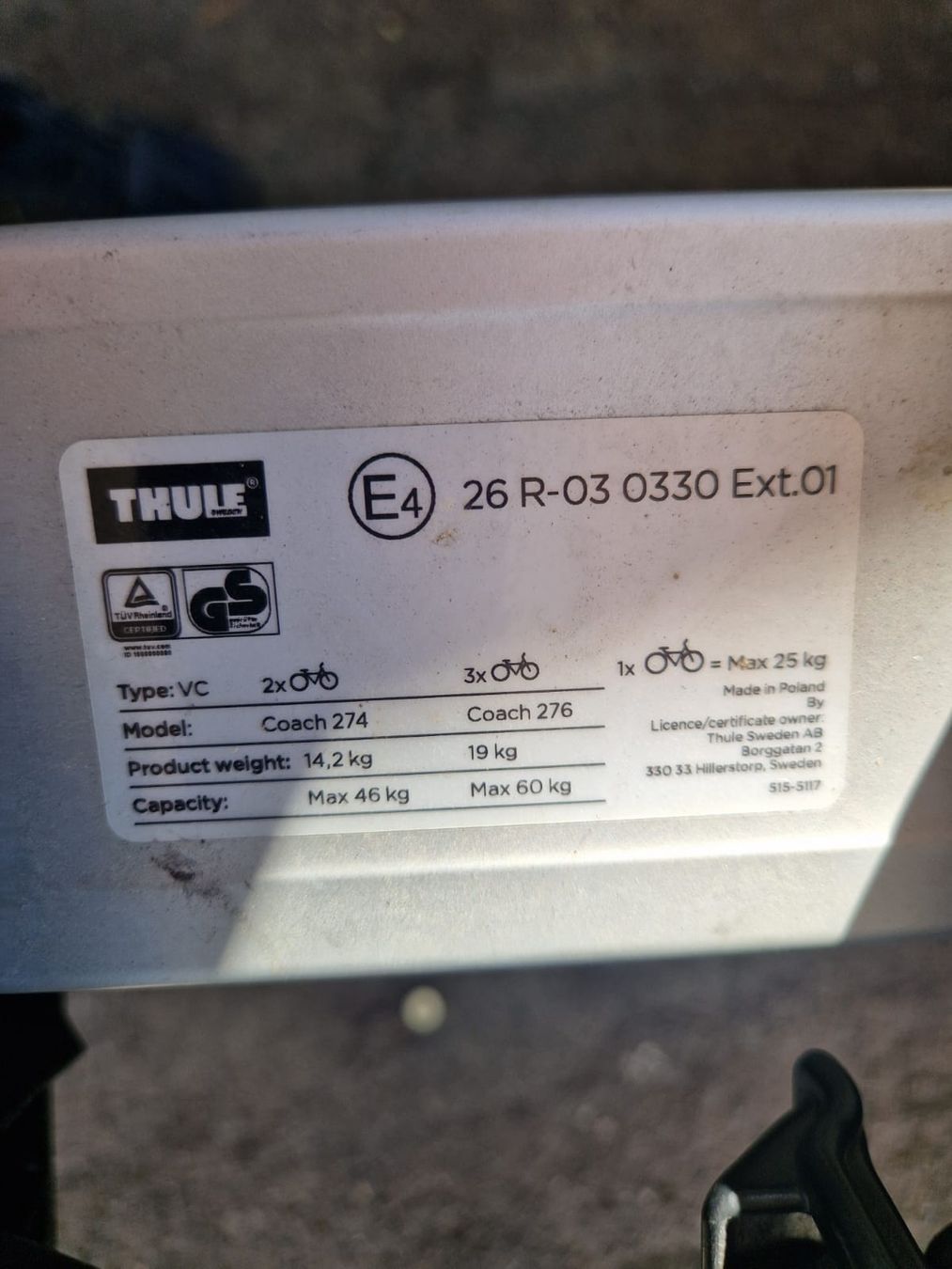Thule Dachträger: Fahrradträger Thule Velocompact Coach 274 – Gebraucht aus Oberuzwil von SpigEbike 2