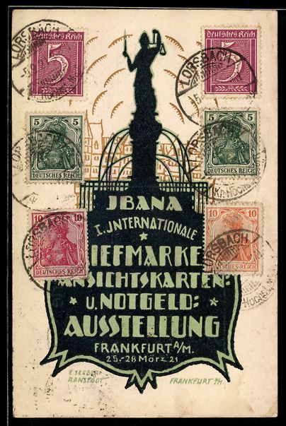 Cartoline postali: Frankfurt a. M., 1. International Briefm – Usato da Berlin venduto da bartko-reher