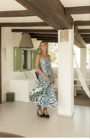 Basyco Midi-Kleid Viskose Paisley-Print grün n