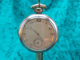 Sehr schöne, vintage, vergoldete NIGA Taschenuhr aus 1934