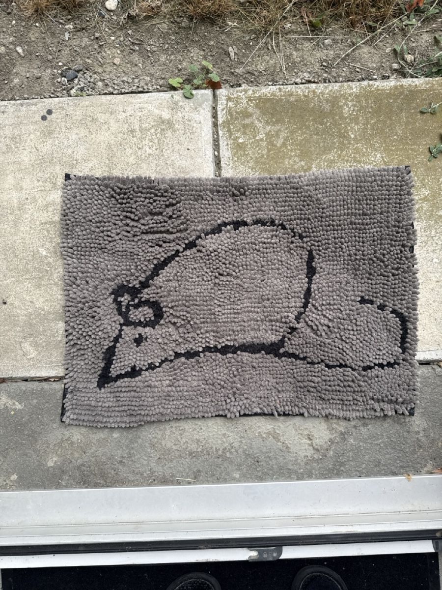 Tappeti: Katzentoilettenmatte DGS Grau mit Maus – Usato da Triesen venduto da elfchen96