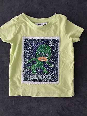 Wendepailletten T-Shirt Pymasks 98