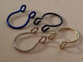 Nasen-piercing (ohne Loch )4er SET