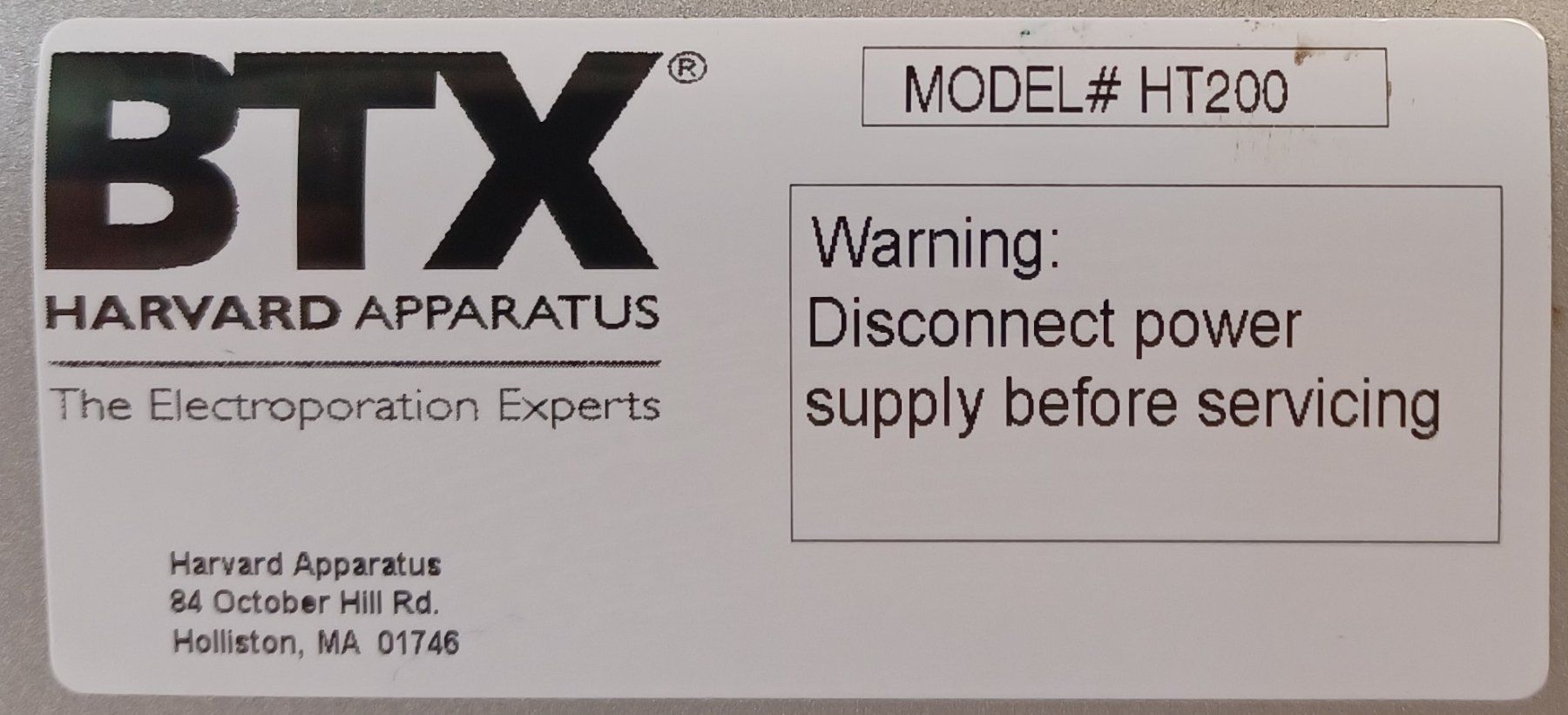 Accessori da laboratorio: Harvard Apparatus BTX HT-200 High Throughput Electroporation – Difettoso da Niederdorf venduto da LeptonAG_Labor 8