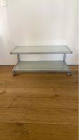 Modernes Fernsehtisch silberner Rahmen, Glasplatten 
